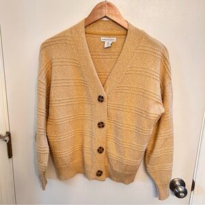 Cupcake & Cashmere Yellow Cable Cardigan Size Medium